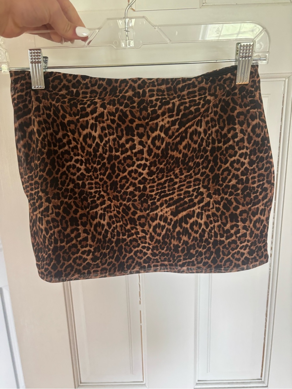 Edikted Leopard Print Mini Skirt - Brown and Black
